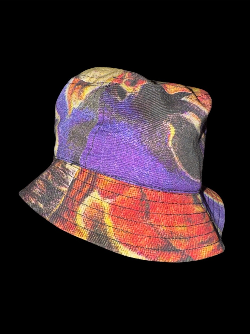 RARE Acne Studios "Monster In My Pocket" Graphic Bucket Hat- Purple Tie-Dye